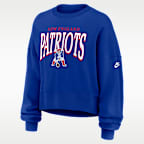 New England Patriots Rewind Phoenix Women's Nike NFL Oversized Pullover Crew