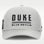 Gorra universitaria Nike Dri-FIT ajustable para hombre Duke Sideline Practice Rise