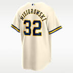 Jersey Nike de la MLB Replica para hombre Jacob Misiorowski Milwaukee Brewers 2026 World Series Participant