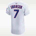 Dansby Swanson Chicago Cubs Men's Nike Dri-FIT ADV MLB Elite Jersey