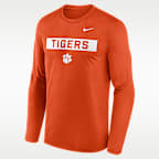 Clemson Primetime Legend 2-Hit Men's Nike Dri-FIT College Long-Sleeve T-Shirt