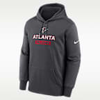 Sudadera con gorro sin cierre Nike Therma de la NFL para hombre Atlanta Falcons Toss Sweep