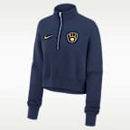 Milwaukee Brewers Phoenix Women's Nike MLB Cropped 1/4-Zip Crew