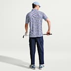 Pánská pruhovaná golfová polokošile Nike Par Dri-FIT