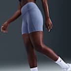 Shorts de ciclismo de tiro alto de 13 cm sin costura frontal para mujer Nike Universa