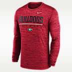 Playera universitaria Nike Dri-FIT para hombre Georgia Sideline Velocity