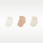 Nike Baby Swoosh Ankle Gripper Socks (3-Pairs)
