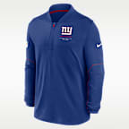 Playera Nike Dri-FIT de la NFL con media cremallera para hombre New York Giants Sideline