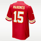 Jersey de juego Nike para hombre Patrick Mahomes Kansas City Chiefs
