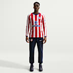 Jersey de futbol de manga larga Nike Dri-FIT Replica del Club Atlético de Madrid local 2026/27 Stadium para hombre