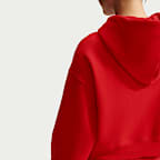 Nike Studio Fleece Medium Weight Women's Oversized Full-Zip Cropped Hoodie