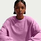 Sudadera de cuello redondo de French Terry oversized para mujer Nike Sportswear Chill Terry