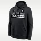 Sudadera con gorro sin cierre Nike de la MLB para hombre Los Angeles Dodgers Club