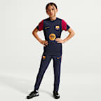 F.C. Barcelona Strike Older Kids' Nike Football Dri-FIT Short-Sleeve Top