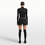 Dámský top NikeSKIMS Matte s dlouhým rukávem, polovičním zipem a stojáčkem