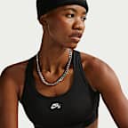 Bra deportivo de skateboarding con almohadilla de media sujeción para mujer Nike SB Swoosh