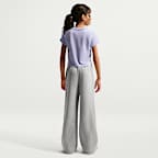 Pants con dobladillo abierto para niña Nike Sportswear Studio Fleece