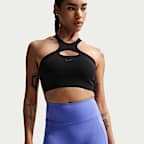 Shorts de ciclismo de tiro alto de 13 cm sin costura frontal para mujer Nike Universa