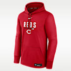 Sudadera con gorro sin cierre Nike Therma de la MLB para hombre Cincinnati Reds Authentic Collection