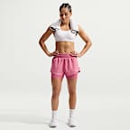 Shorts Dri-FIT 2 en 1 de tiro medio de 8 cm para mujer Nike One