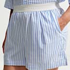 Nike Sportswear Chill Poplin Women's Loose Mid-Rise Striped Shorts (Plus Size)