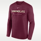 Florida State Courtside Basketball Shootaround Legend Men's Nike Dri-FIT College Long-Sleeve T-Shirt