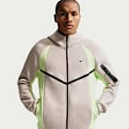 Ανδρικό φλις τζάκετ Windrunner Nike Tech με φερμουάρ σε όλο το μήκος και χρωματικές αντιθέσεις