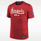 Playera Nike Dri-FIT de la MLB para hombre de Los Angeles Angels City Connect Velocity