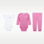 Conjunto de prendas básicas body y pants de 3 piezas para bebé (de 0 a 6 meses) Nike Baby Essentials