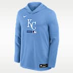 Kansas City Royals Authentic Collection Men's Nike Dri-FIT MLB Long-Sleeve Hooded Top