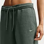 Pants oversized de tiro alto con dobladillo para mujer Nike Studio Fleece Medium Weight