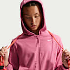 Nike Pro Fleece Big Kids' (Girls') Dri-FIT Full-Zip Hoodie