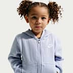 Conjunto de dos piezas de sudadera con gorro infantil Nike Full-Zip Club Set