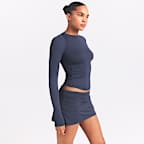 NikeSKIMS Airy damestop met ronde hals en lange mouwen