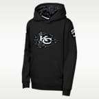 Sudadera con gorro sin cierre Nike de la NFL para niños talla grande Kansas City Chiefs Salute to Service Sideline Club