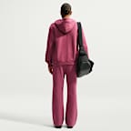 Pants de tiro medio con dobladillo abierto para mujer Nike Studio Fleece Lightweight