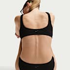 Parte inferior del bikini tipo hipster con textura Shoreline para mujer Nike Swim