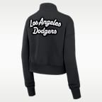 Sudadera de cuello redondo Nike de la NFL cropped de 1/4 de cierre para mujer Los Angeles Dodgers Phoenix