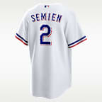 Jersey Nike de la MLB Replica para hombre Marcus Semien Texas Rangers