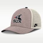 Gorra de rejilla Nike de la MLB ajustable para hombre Chicago White Sox Cooperstown Rise