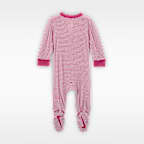 ナイキ ベビー ストライプ フーテッド カバーオール