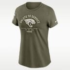 Jacksonville Jaguars Salute to Service Sideline Women's Nike NFL T-Shirt