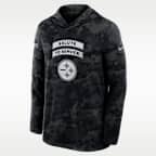 Playera con gorro de manga larga Nike Dri-FIT de la NFL para hombre Pittsburgh Steelers Salute to Service Sideline