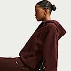 Nike Studio Fleece Medium Weight Sudadera con capucha, cremallera completa y ajuste oversize - Mujer