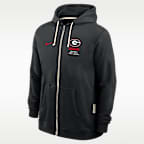 Sudadera con gorro universitaria Nike Dri-FIT de cierre completo para hombre Georgia Sideline Standard Issue