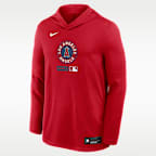Los Angeles Angels City Connect Men's Nike Dri-FIT MLB Long-Sleeve Hooded Top