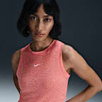 Camiseta de tirantes de tela de canalé pequeña ajustada cropped para mujer Nike Sportswear Chill Knit
