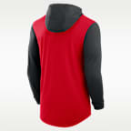 Playera de manga larga universitaria Nike Dri-FIT con gorro para hombre Georgia Campus Legacy