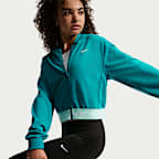 Μπλούζα Dri-FIT με κουκούλα και φερμουάρ σε όλο το μήκος Nike Pro Fleece για μεγάλα κορίτσια
