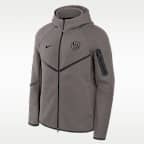 Chamarra Nike de la MLB de cierre completo con gorro para hombre Milwaukee Brewers Tech Fleece